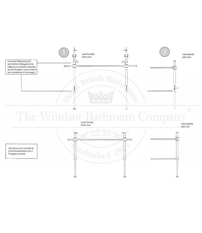 Klassieke wastafel 100cm Portofino WB4296KE