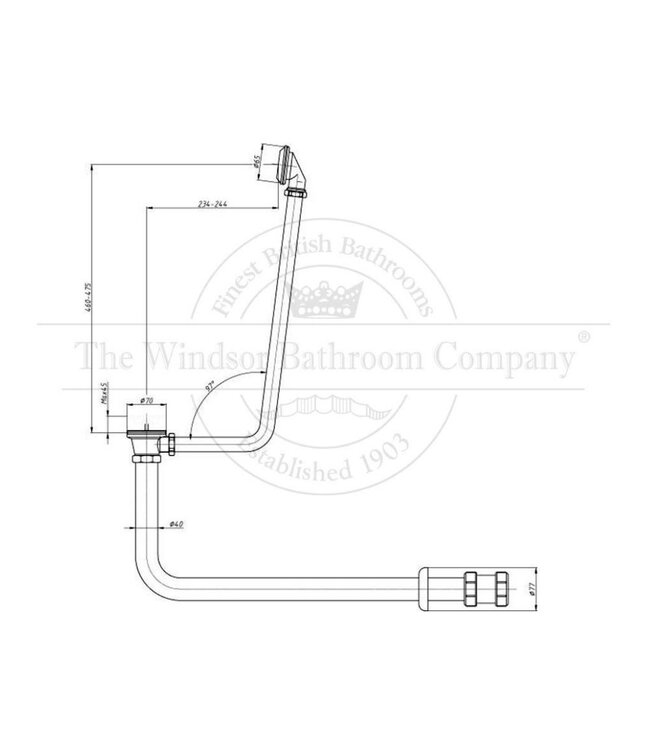 Sifon, vloerbuis en sierbuizen complete set
