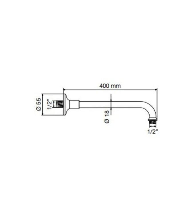 Douchearm 40cm WB48040V