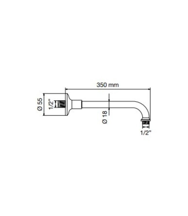 Douchearm 35 cm WB48035V