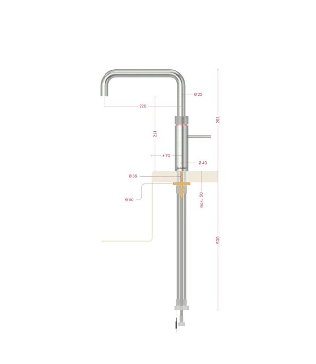 Quooker Kraan Fusion Square Zwart