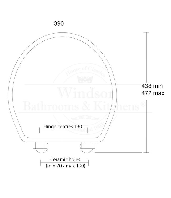 Toiletbril Carlton hout wit