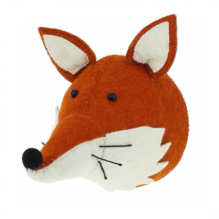 Fiona Walker England Animal Head Fox With Ruff - Original