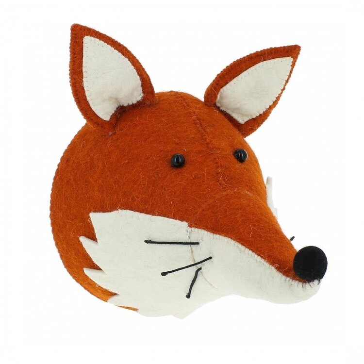 Fiona Walker England Animal Head Fox With Ruff - Original