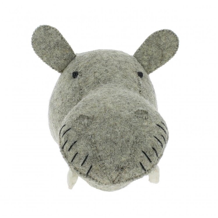 Fiona Walker England Animal Head Hippo - Mini