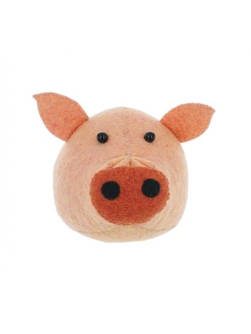 Fiona Walker England Animal Head Pig - Mini