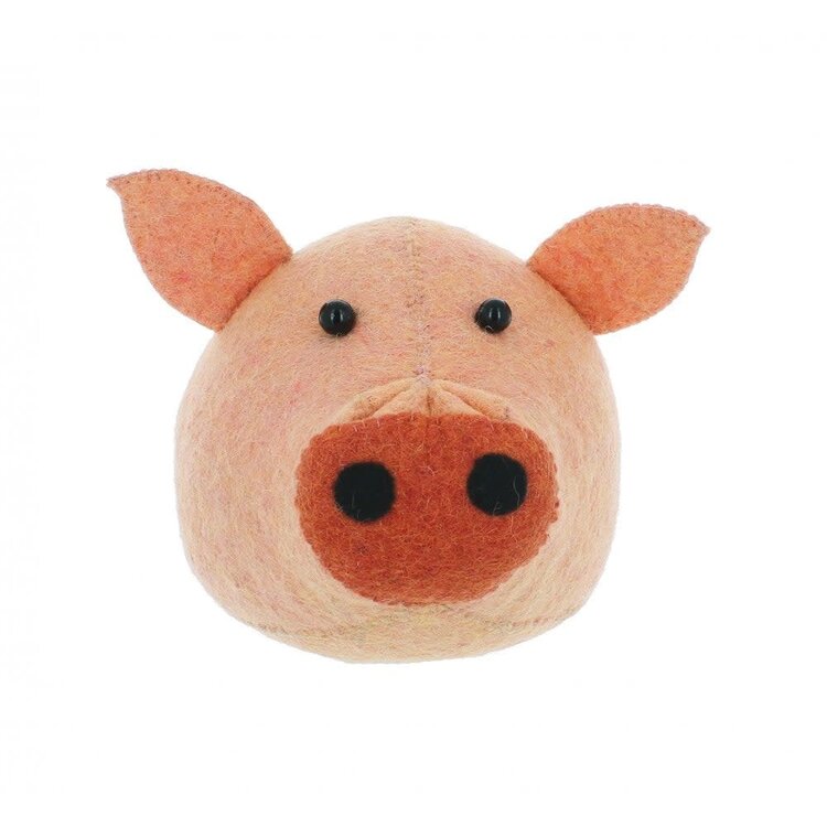 Fiona Walker England Animal Head Pig - Mini
