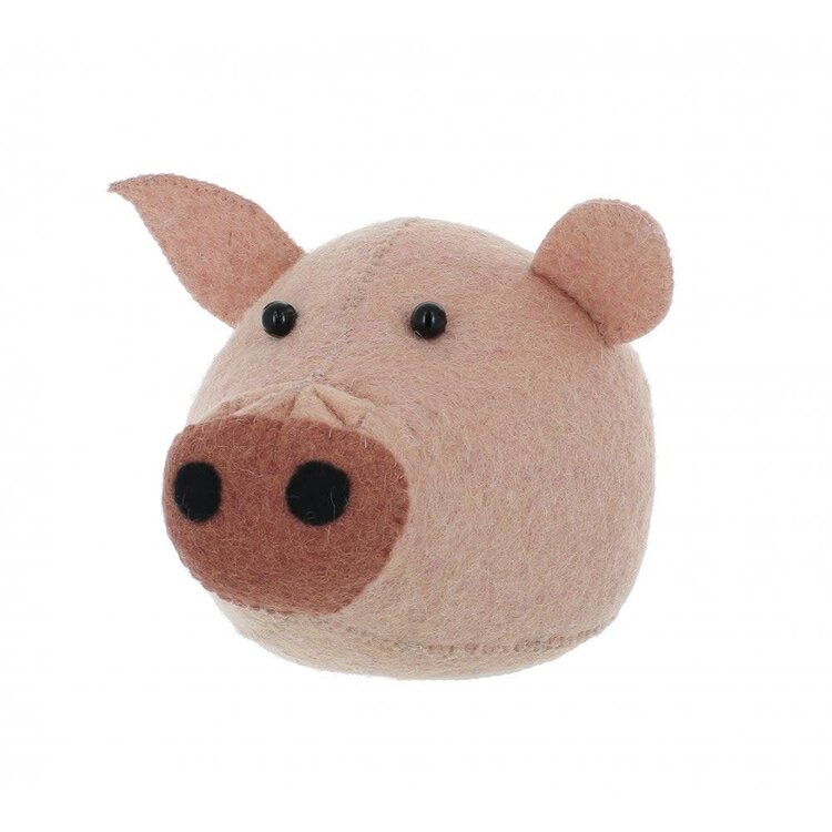 Fiona Walker England Animal Head Pig - Mini