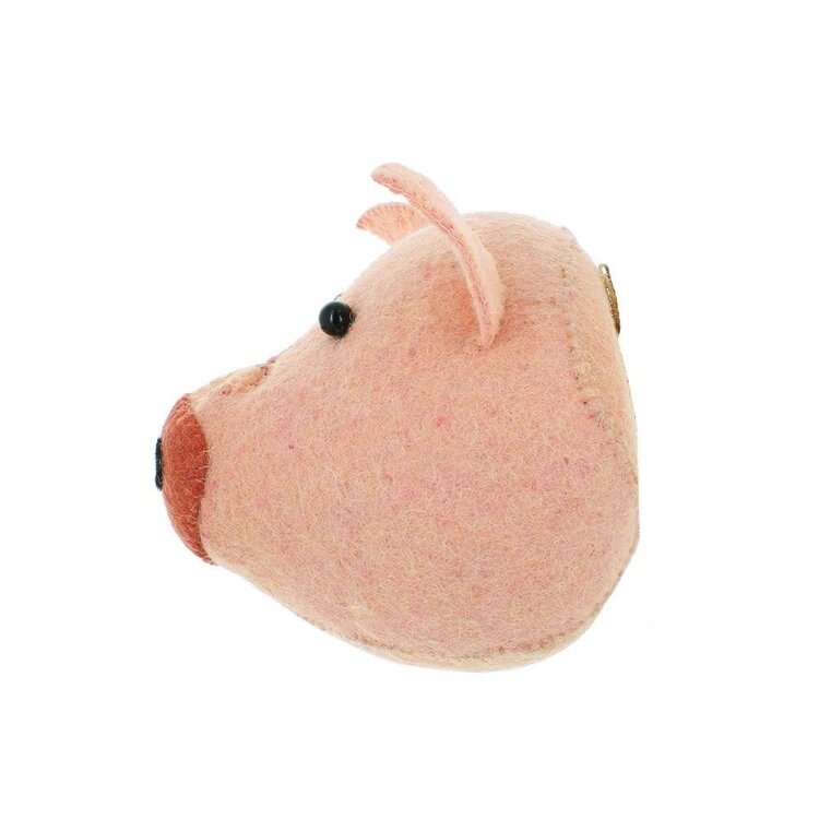 Fiona Walker England Animal Head Pig - Mini