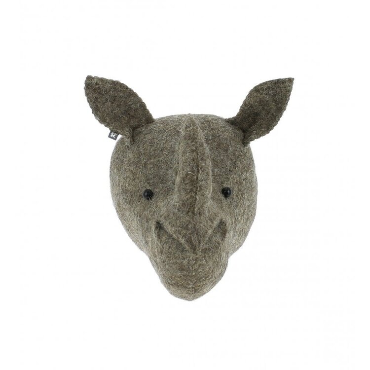Fiona Walker England Animal Head Rhino - Mini