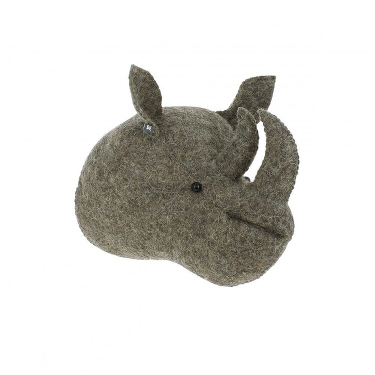 Fiona Walker England Animal Head Rhino - Mini