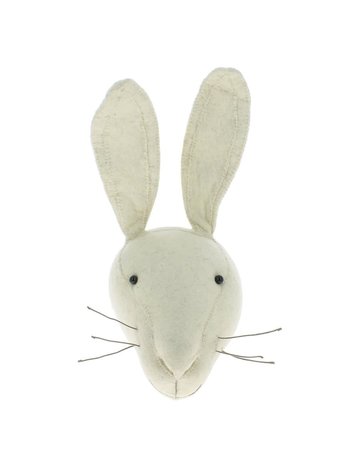 Fiona Walker England Animal Head White Rabbit - Original
