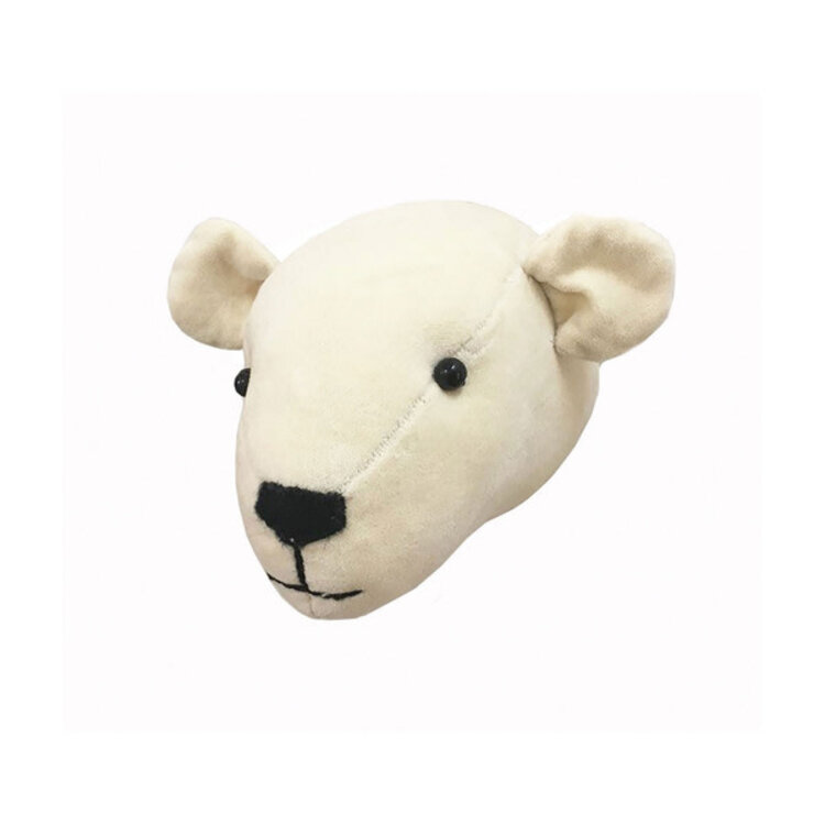 Fiona Walker England Animal Head Polar Bear Velvet - Mini