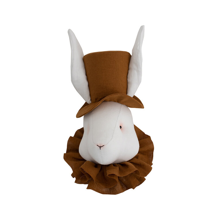 Love me Decoration Rabbit Linen - Mustard Hat