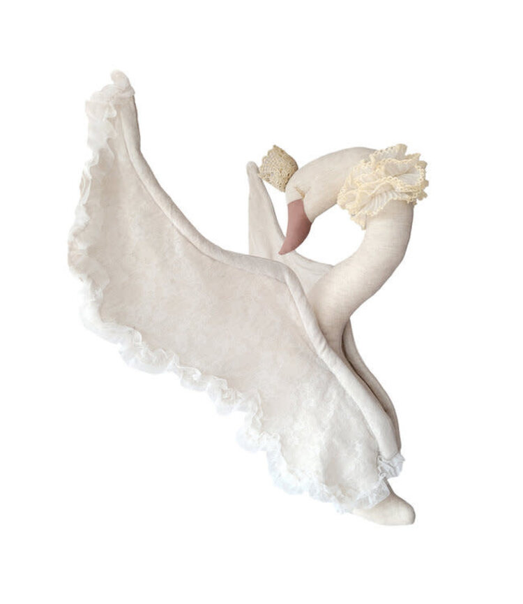 Love me Decoration Dierenhoofd Zwaan -  Beige Kant