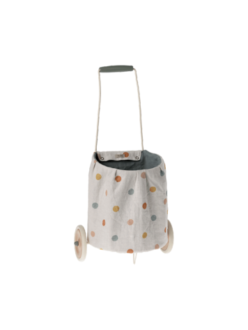 Maileg Trolley, Multi Dots - Blue