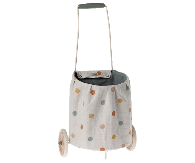Maileg Trolley, Multi Dots - Blue
