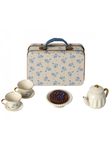 Maileg Afternoon Treat, Mouse - Blue Madelaine