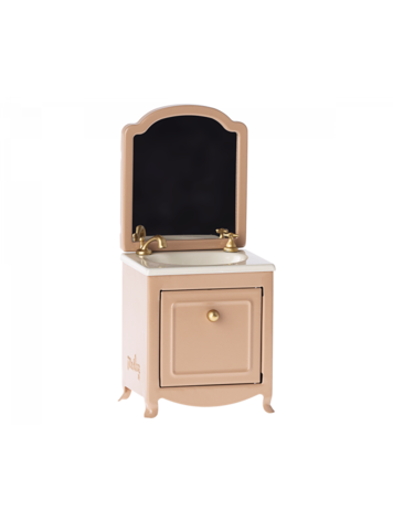 Maileg Sink Dresser With Mirror, Mouse - Dark Powder