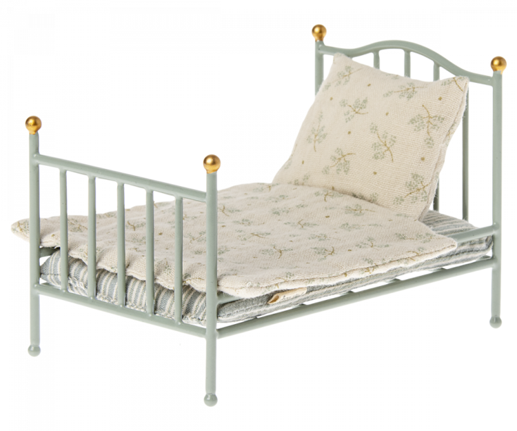 Maileg Vintage Bed, Mouse - Mint