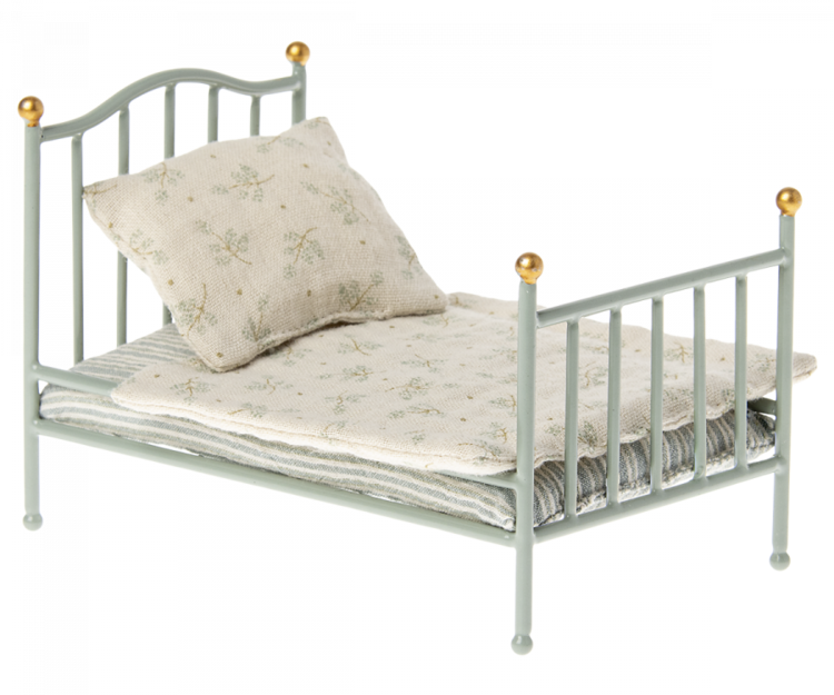 Maileg Vintage Bed, Mouse - Mint