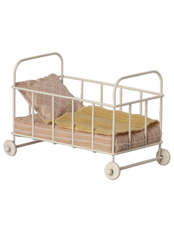 Maileg Cot Bed, Micro - Rose
