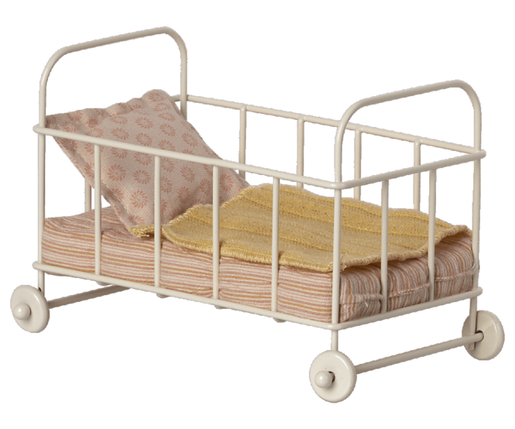 Maileg Cot Bed, Micro - Rose