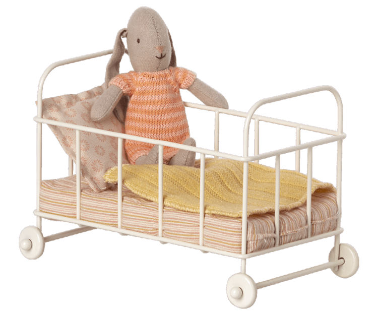 Maileg Cot Bed, Micro - Rose