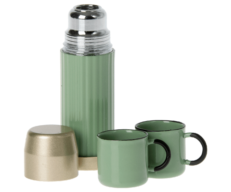 Maileg Thermos And Cups - Mint