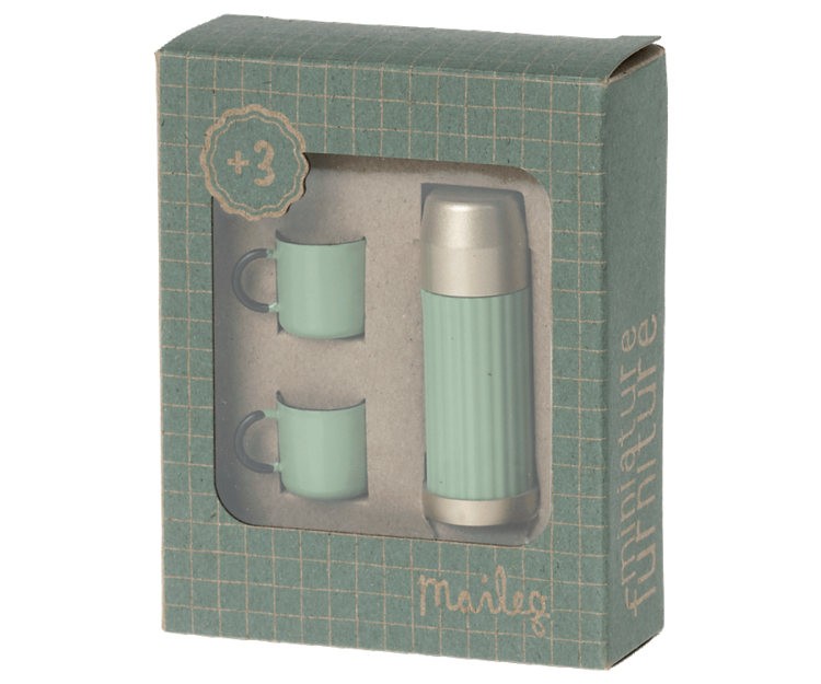 Maileg Thermos And Cups - Mint