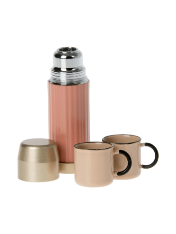 Maileg Thermos And Cups - Soft Coral