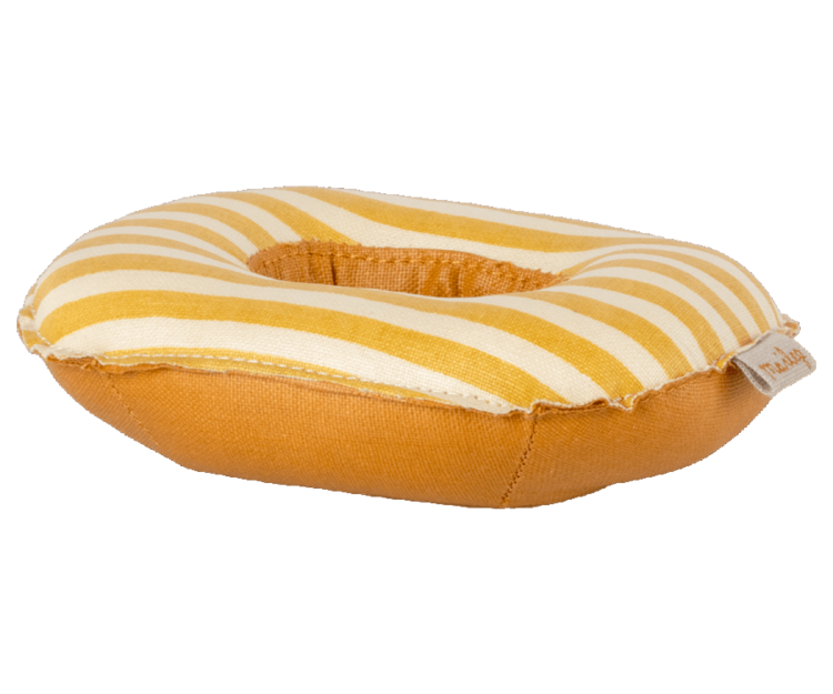 Maileg Rubber Boat, Small Mouse - Yellow Stripe