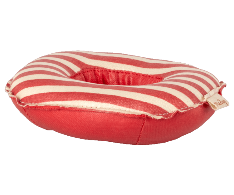 Maileg Rubber Boat, Small Mouse - Red Stripe