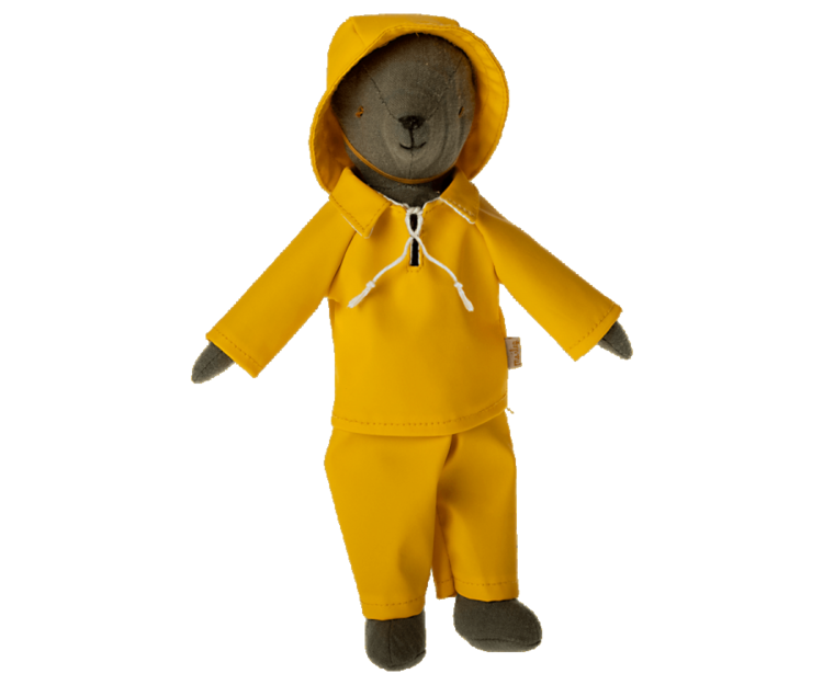 Maileg Rainwear With Hat - Teddy Dad
