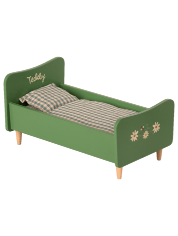 Maileg Wooden Bed, Teddy Dad - Dusty Green