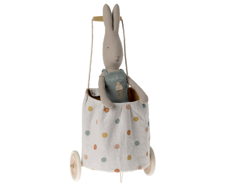 Maileg Trolley, Multi Dots - Blue