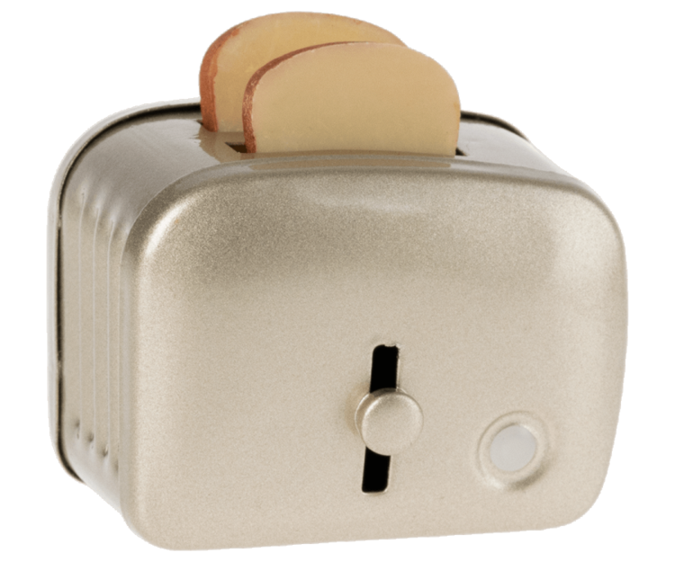 Maileg Miniature Toaster & Bread - Silver