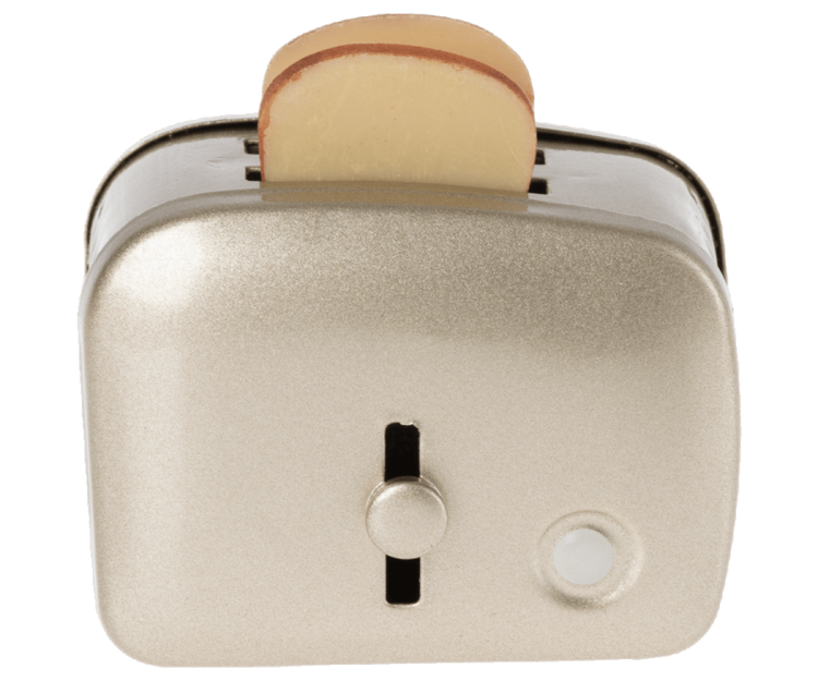 Maileg Miniature Toaster & Bread - Silver