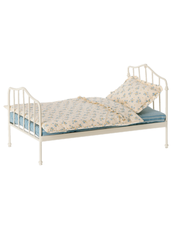 Maileg Miniature Bed, Mini - Blue
