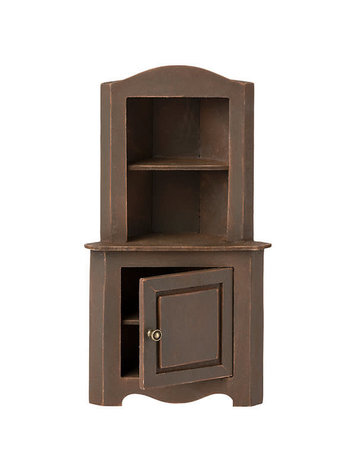 Maileg Miniature Corner Cabinet - Brown