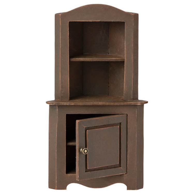Maileg Miniature Corner Cabinet - Brown