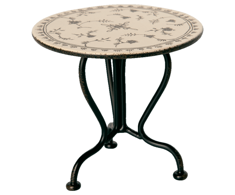 Maileg Vintage Tea Table, Micro - Anthracite