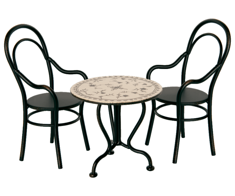 Maileg Vintage Tea Table, Micro - Anthracite