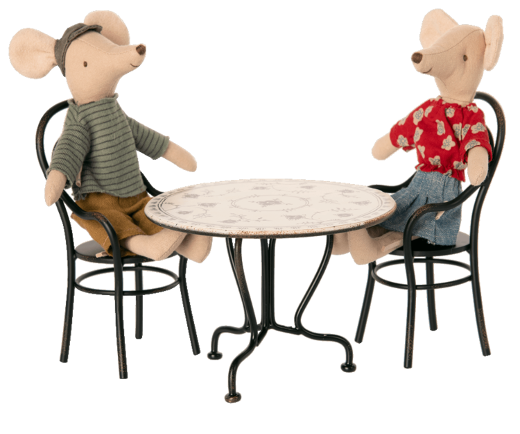 Maileg Dining Table Set With 2 Chairs