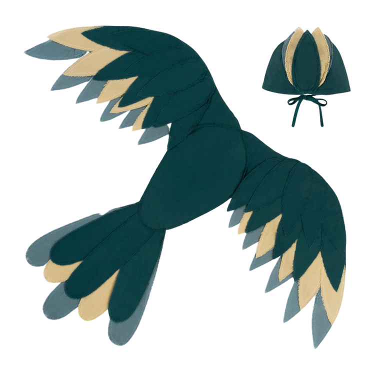Numero 74 Phoenix Bird Wings - Teal Blue