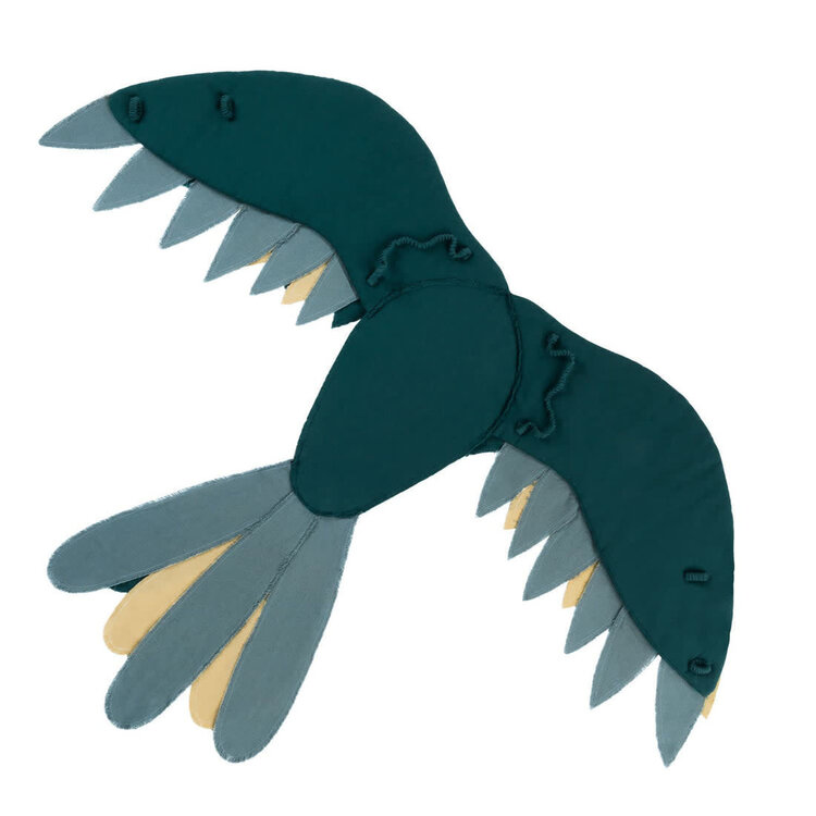 Numero 74 Phoenix Bird Wings - Teal Blue