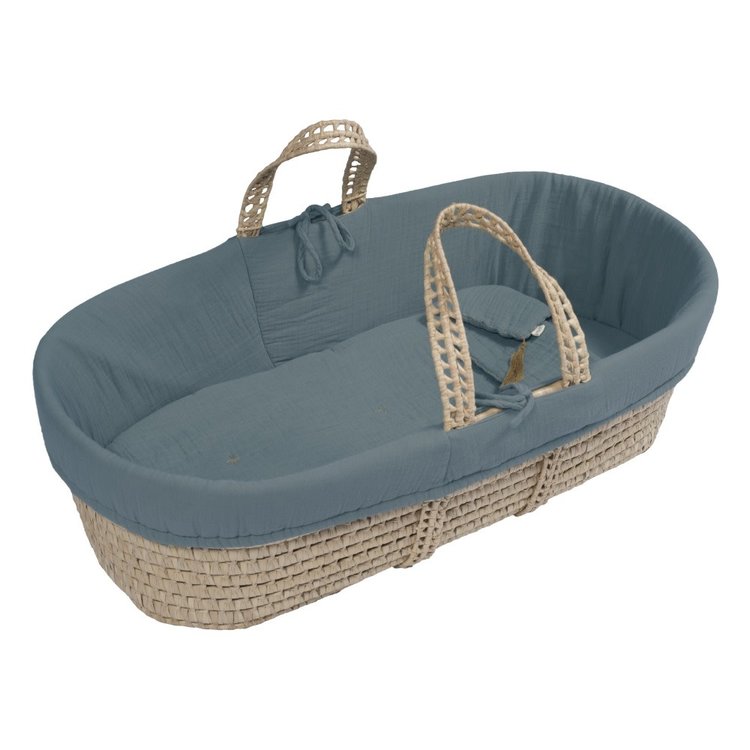 Numero 74 Moses Basket Bed Linen - Ice blue