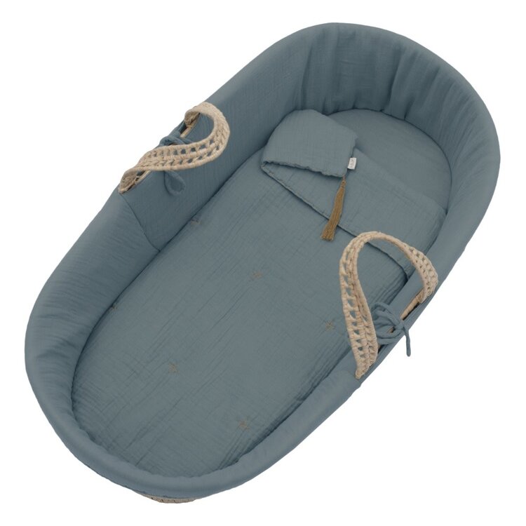 Numero 74 Moses Basket Bed Linen - Ice blue
