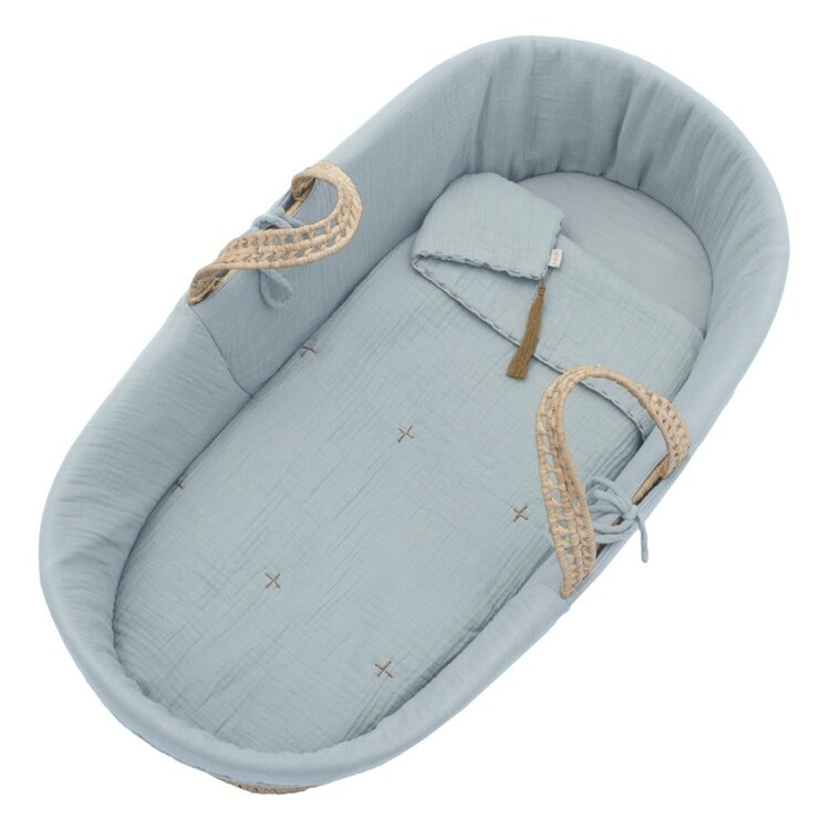 Numero 74 Moses Basket Bed Linen - Sweet blue