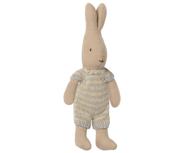 Maileg Rabbit, Micro - Mint/Off White